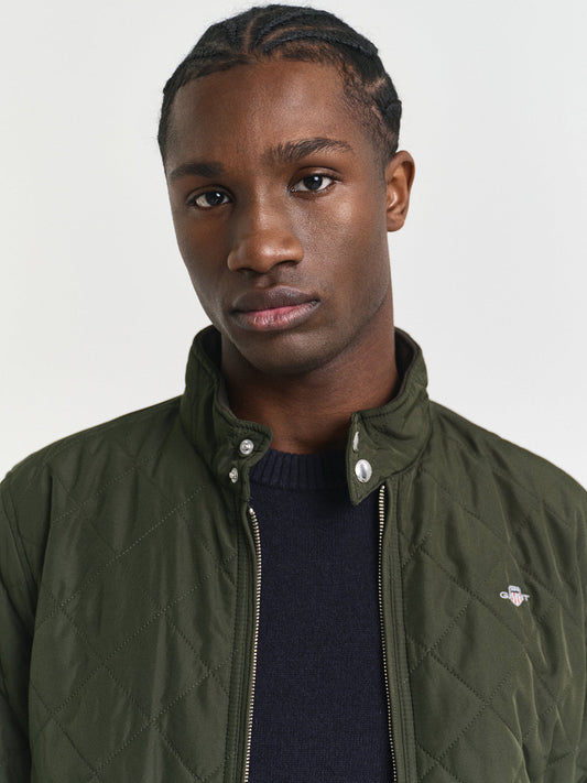 Gant Men Green Solid Collar Jacket