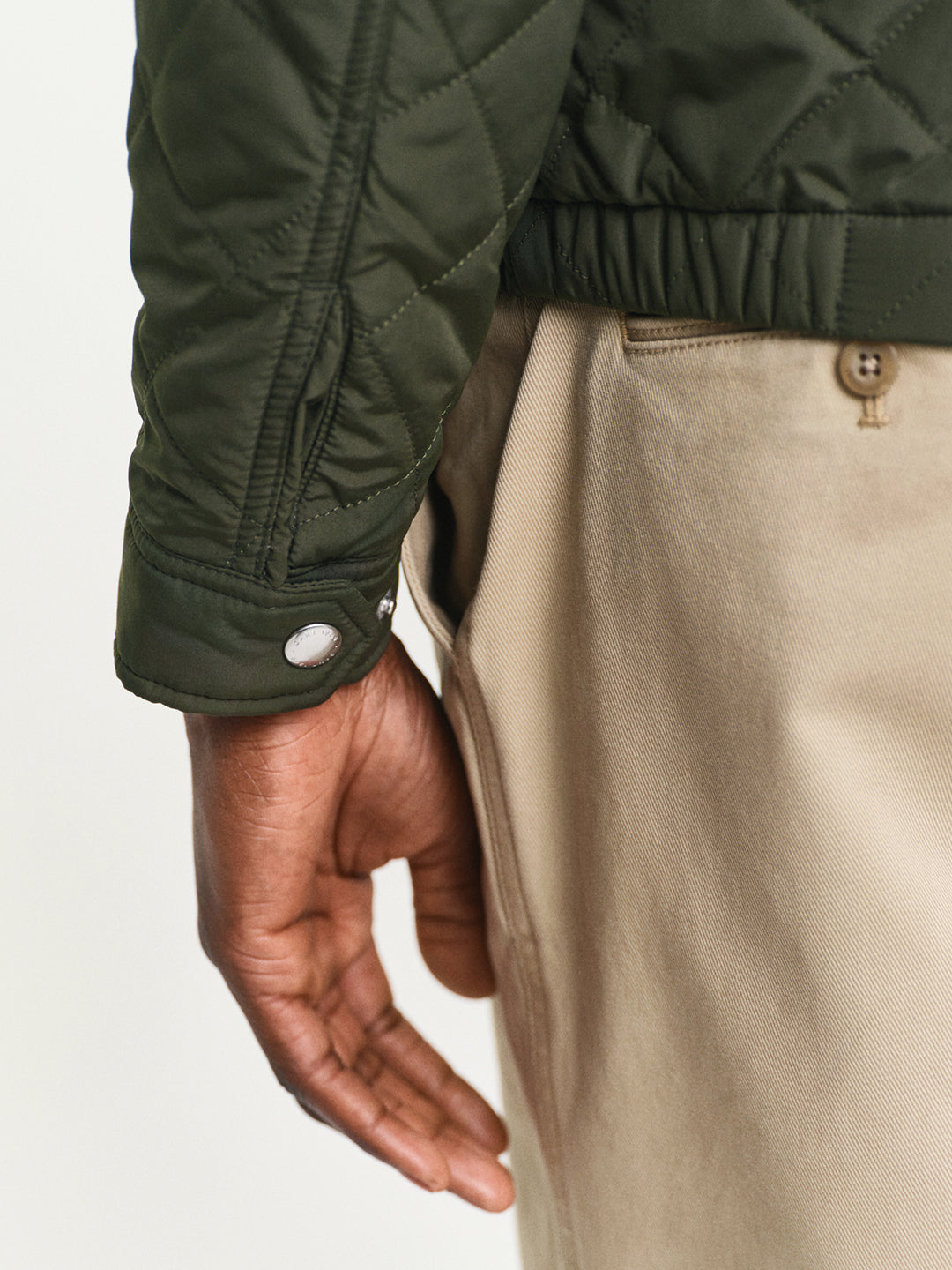 Gant Men Green Solid Collar Jacket