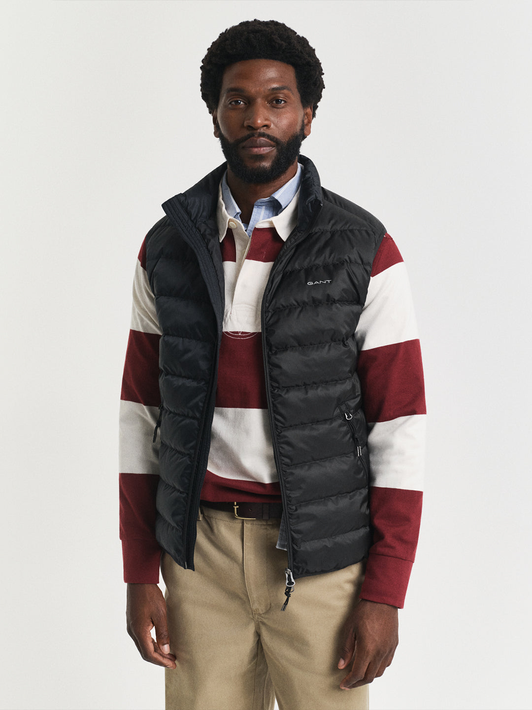 Gant Men Black Solid Collar Jacket