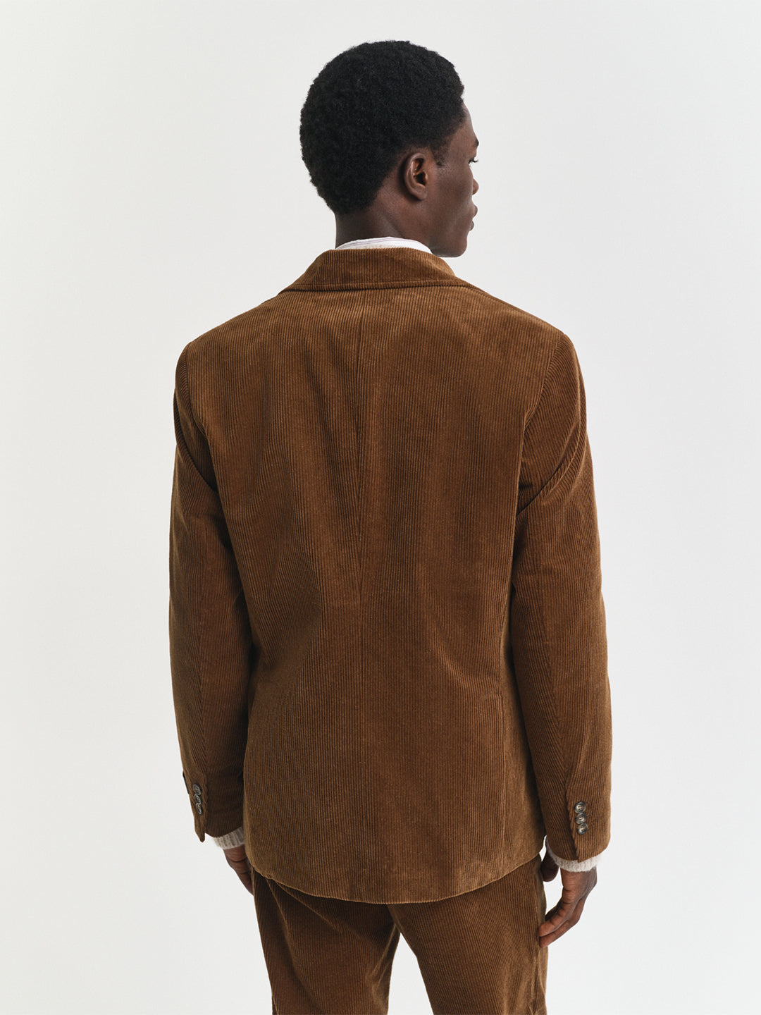 Gant Men Brown Solid Collar Blazer