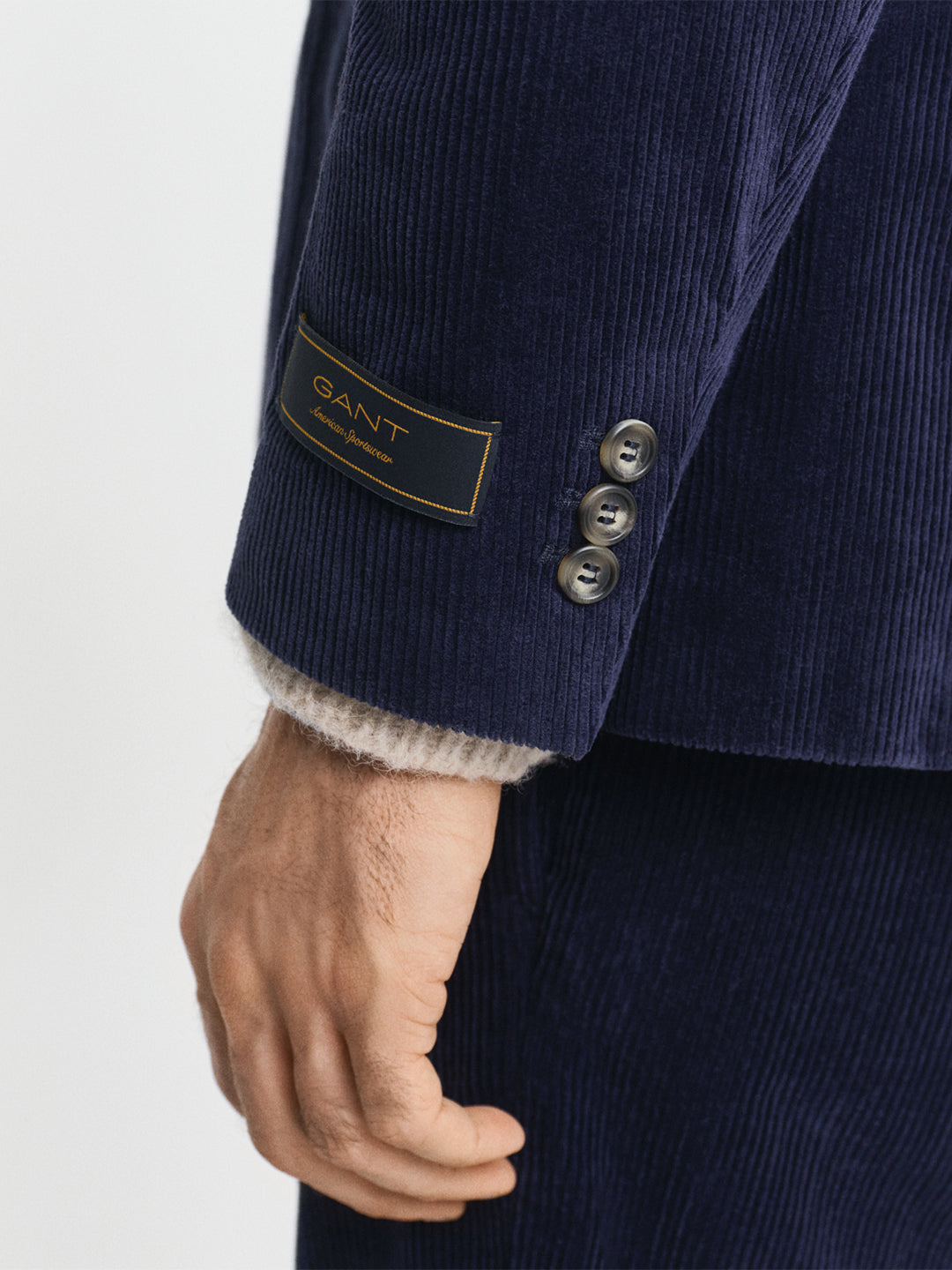 Gant Men Blue Solid Collar Blazer