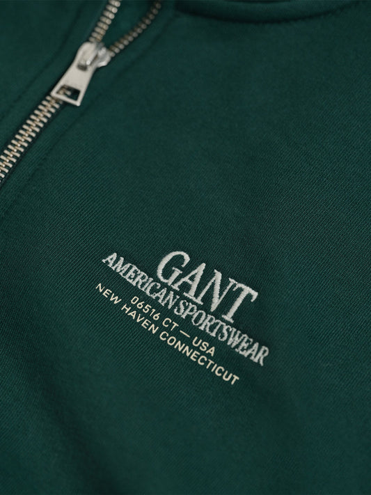 Gant Boys Green Graphic Turtle Neck Sweatshirt