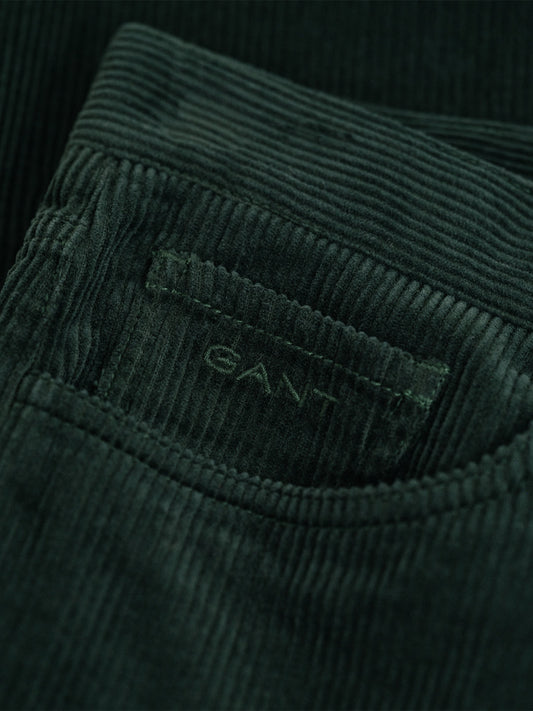 Gant Boys Green Regular Fit Solid Trouser