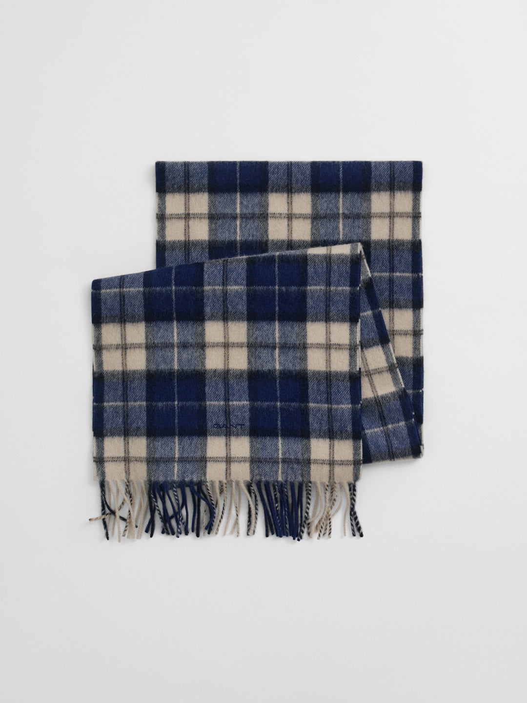 Gant Men Blue Checks Scarf