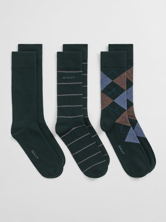 Gant Men Green Argyle Socks