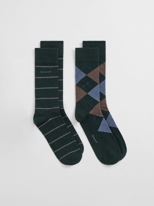 Gant Men Green Argyle Socks
