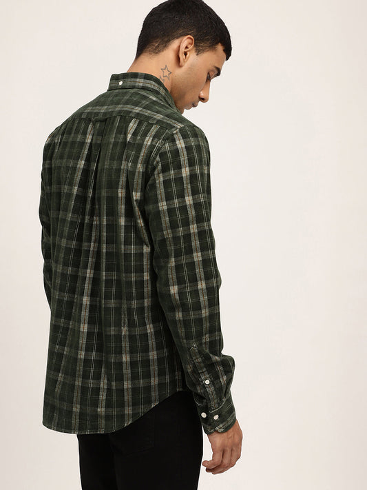 Gant Green Checked Regular Fit Shirt