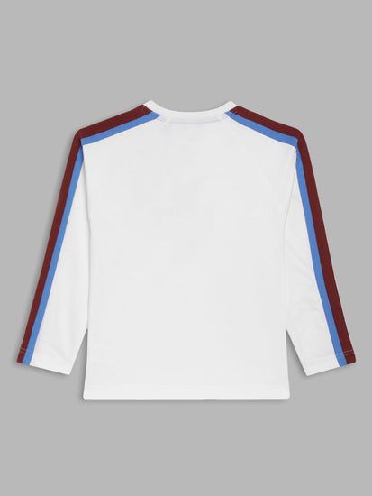 Gant Kids Off White Striped Comfort Fit T-Shirt