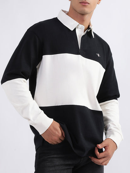 Gant Black & White Relaxed Fit Polo T-Shirt