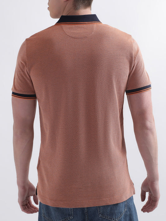 Gant Orange Oxford Regular Fit Pique Polo T-Shirt