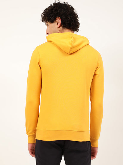 Gant Men Gold Solid Hooded Sweatshirt