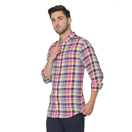 Gant Blue Checked Regular Fit Shirt