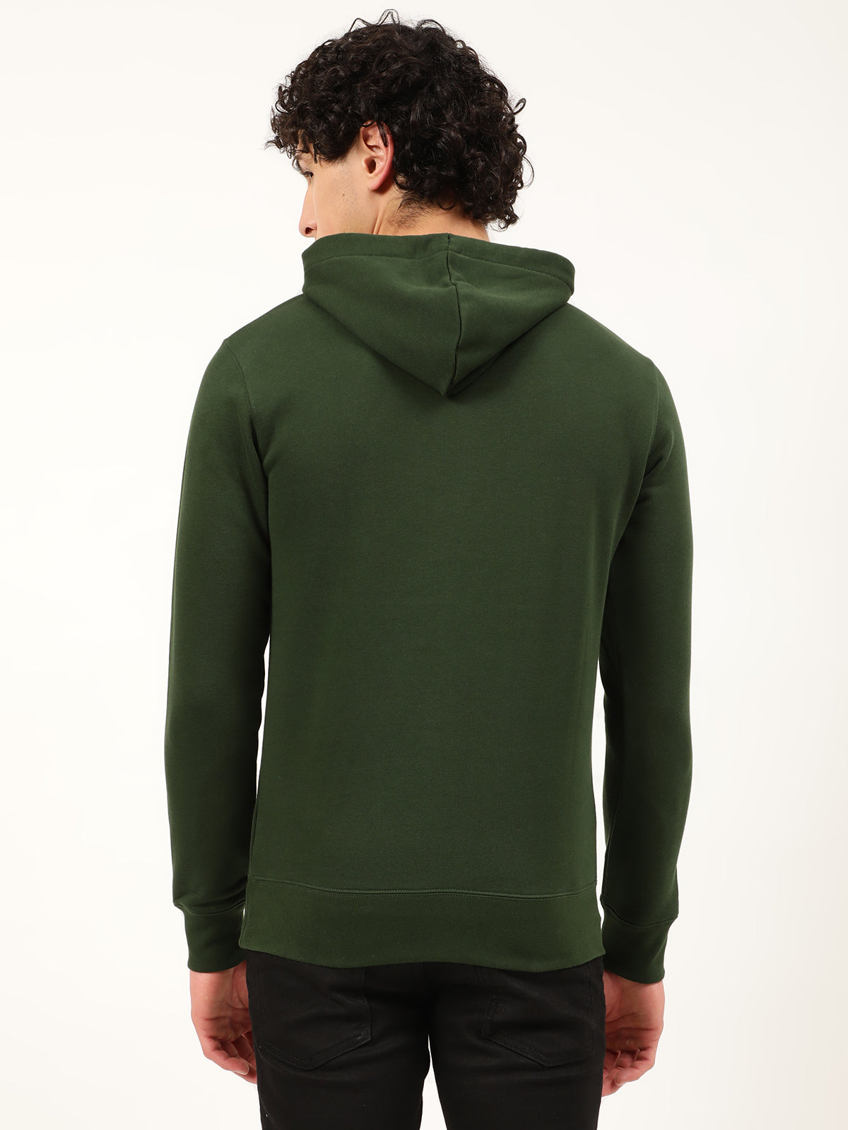 Gant Men Green Solid Hooded Sweatshirt