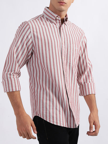 Gant Red Striped Regular Fit Shirt