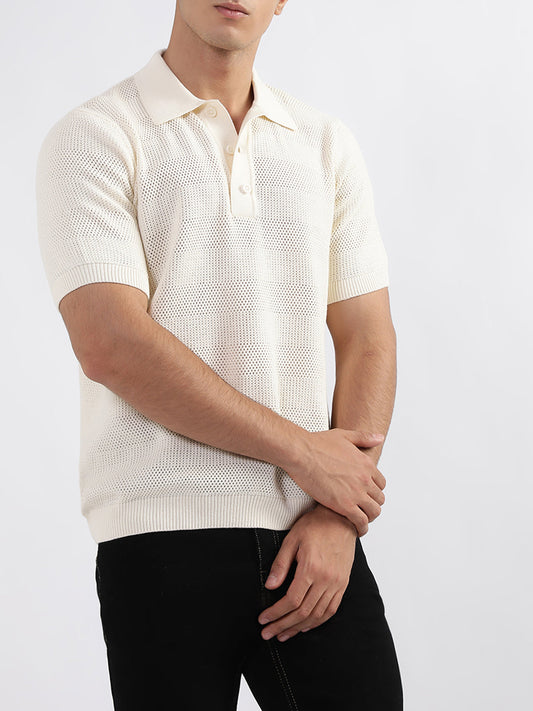 Gant Cream Relaxed Fit Polo T-Shirt