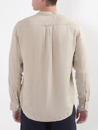 Gant Beige Untucked Garment Dyed Regular Fit Shirt