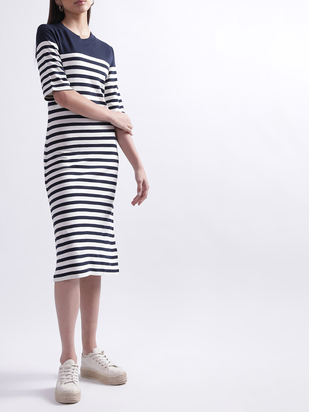 Gant Striped Midi T-shirt Dress