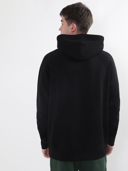 Gant Men Black Solid Hooded Sweatshirt