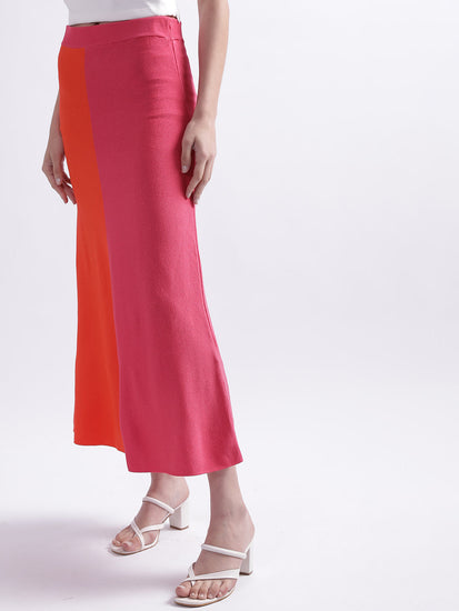 Gant Colourblocked Straight Maxi Skirt