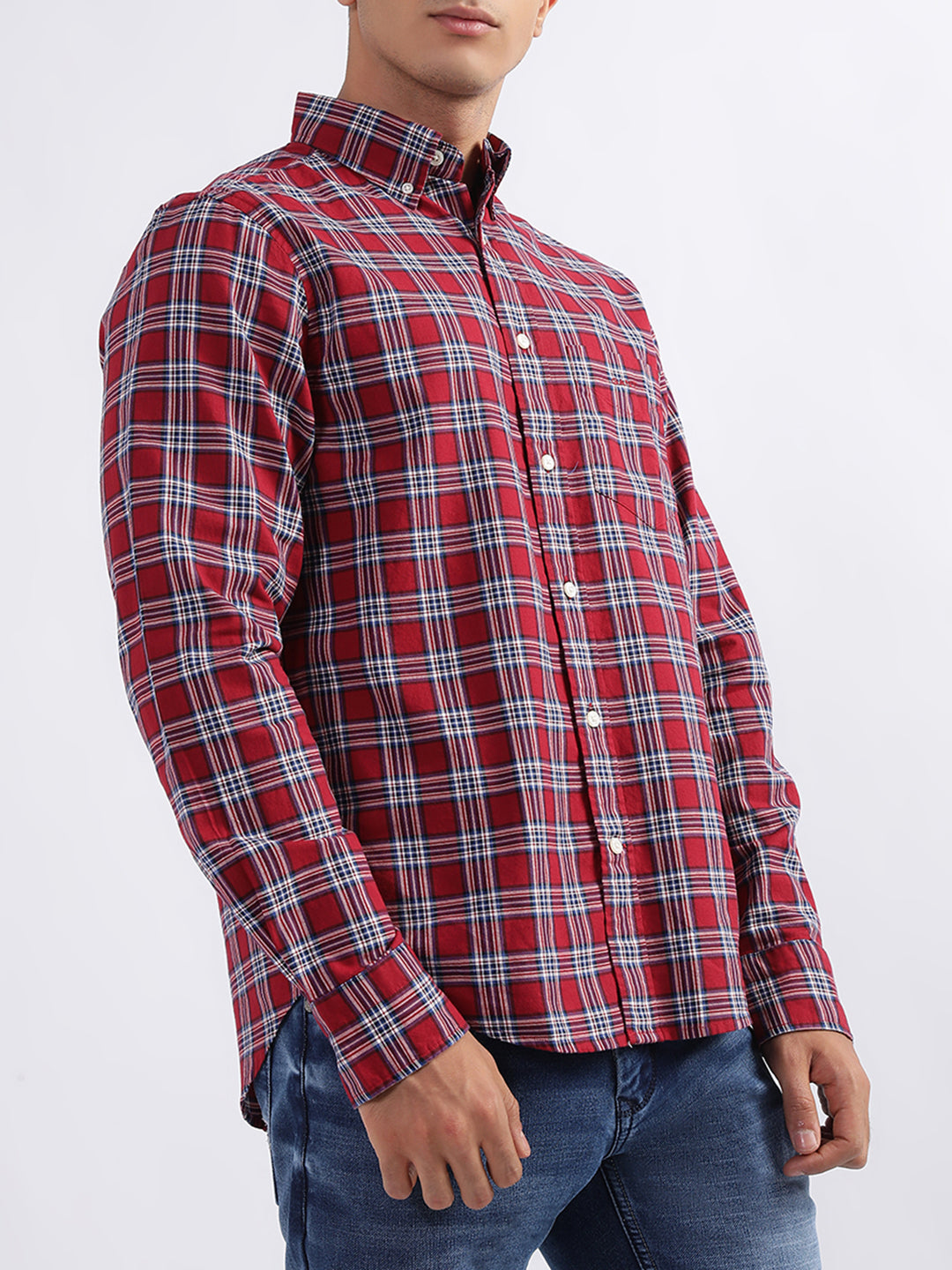 Gant Red Checked Regular Fit Shirt