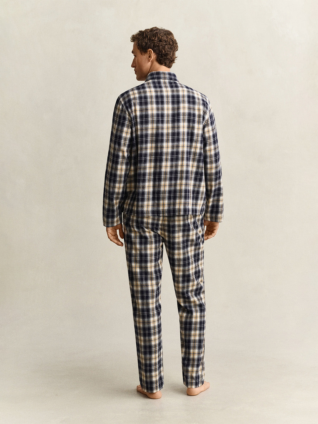 Gant Men Multicolour Checked Regular Fit Cotton Pyjama Set