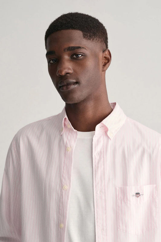 Gant Men Pink Striped Collar Shirt
