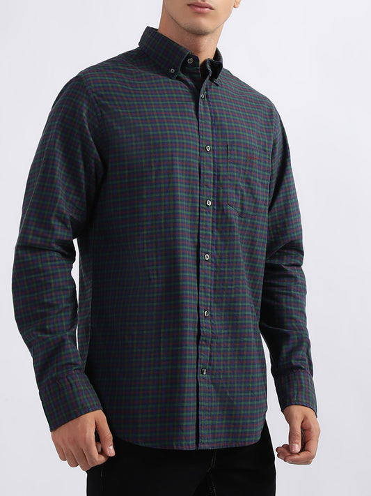 Gant Forest Green Checked Regular Fit Shirt