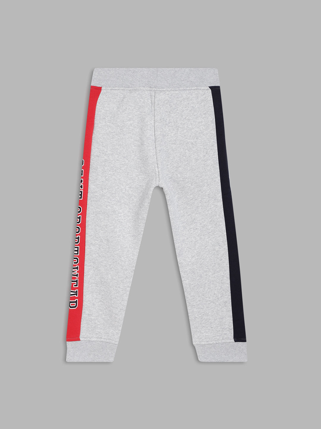 Gant Boys Grey  Red Colourblocked Cotton Regular Fit Joggers