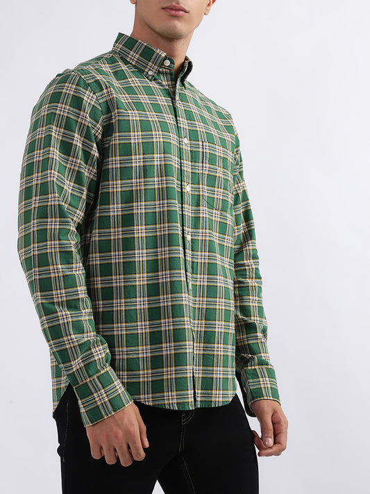 Gant Forest Green Checked Regular Fit Shirt