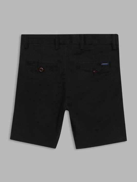 Gant Boys Black Regular Fit Cotton Shorts