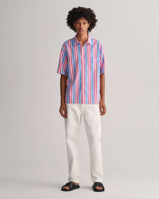 Gant Blue Striped Comfort Fit Shirt