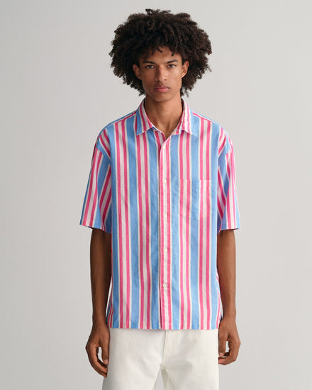 Gant Blue Striped Comfort Fit Shirt