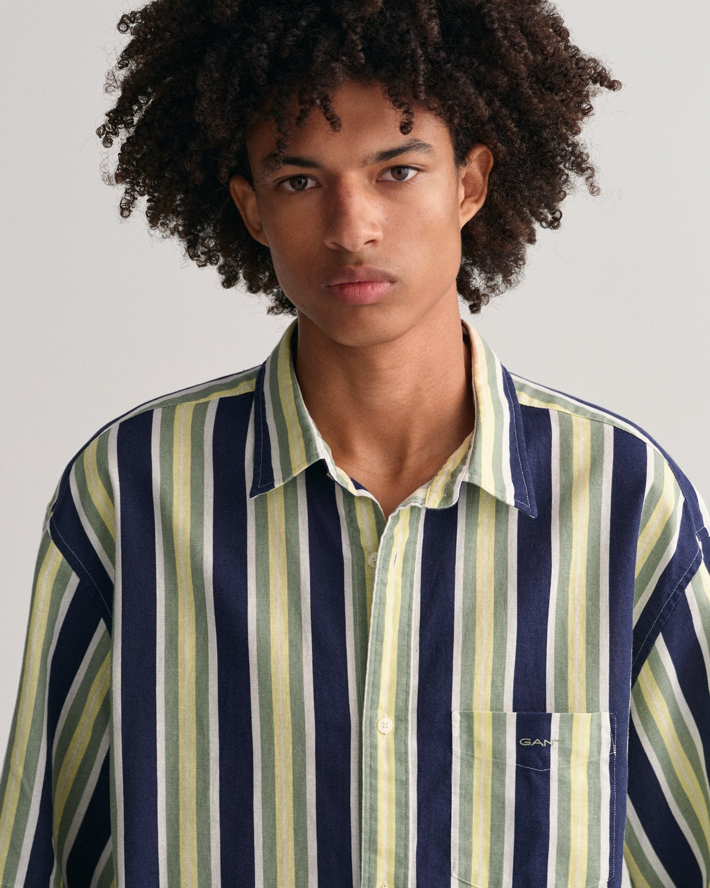 Gant Blue Striped Comfort Fit Shirt