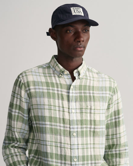 Gant Green Checked Regular Fit Shirt