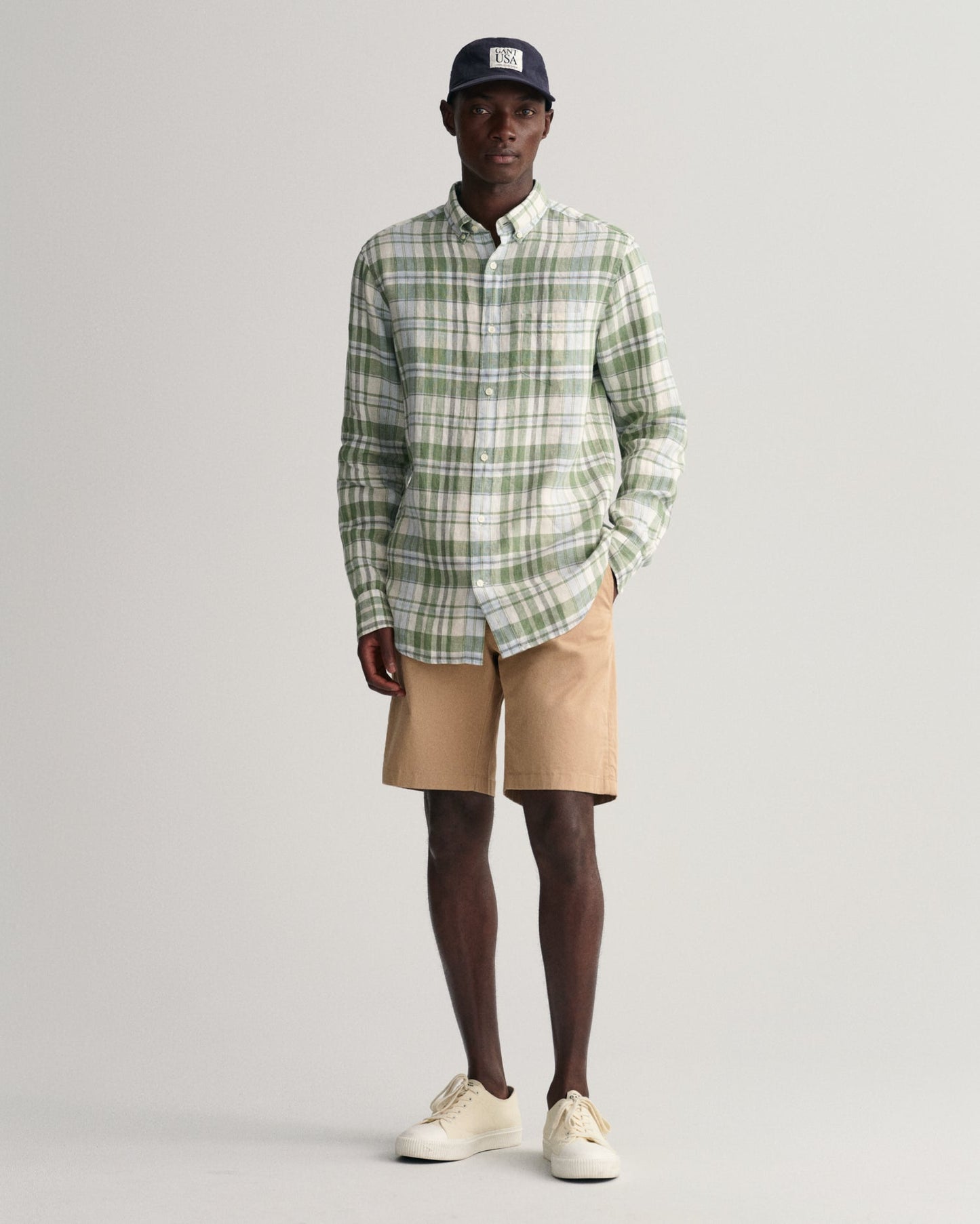 Gant Green Checked Regular Fit Shirt