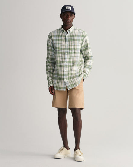 Gant Green Checked Regular Fit Shirt