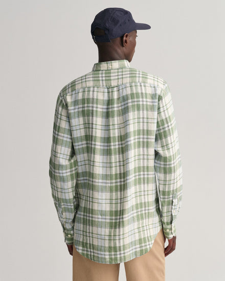 Gant Green Checked Regular Fit Shirt