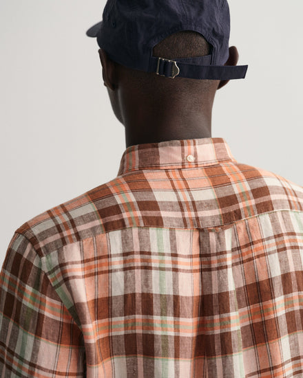 Gant Orange Checked Regular Fit Shirt