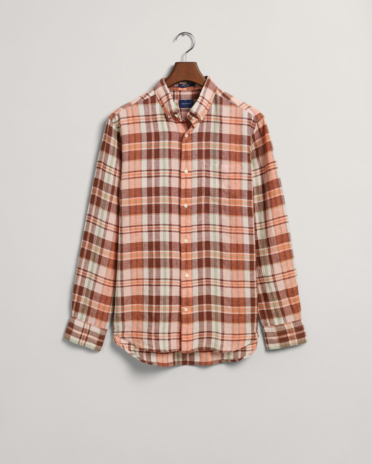 Gant Orange Checked Regular Fit Shirt