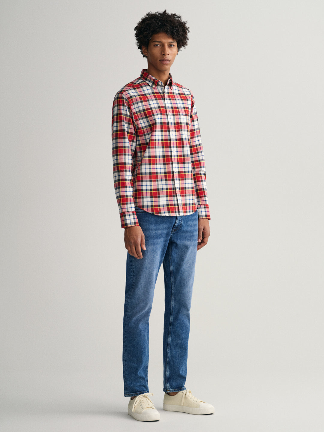 Gant Red Oxford Checked Regular Fit Shirt