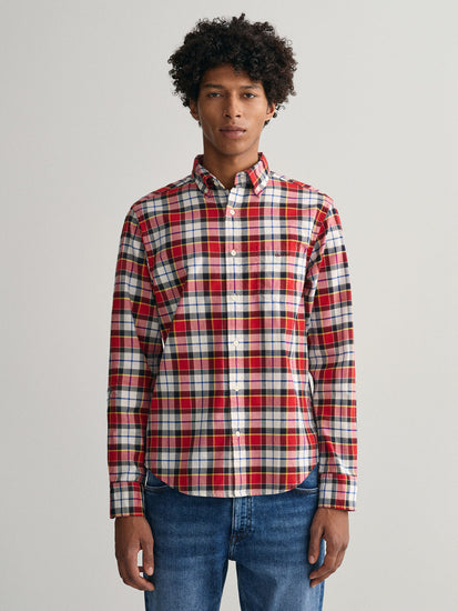 Gant Red Oxford Checked Regular Fit Shirt