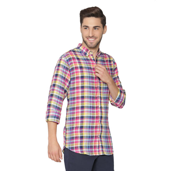Gant Blue Checked Regular Fit Shirt
