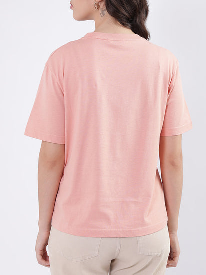 Gant Pink Fashion Printed Relaxed Fit T-Shirt