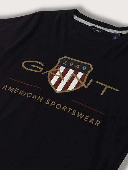 Gant Kids Navy Logo Regular Fit T-Shirt