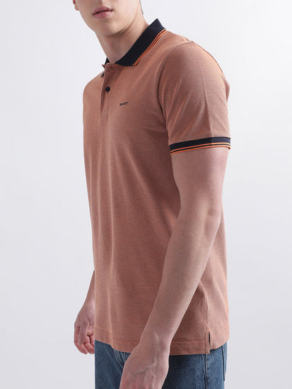 Gant Orange Oxford Regular Fit Pique Polo T-Shirt