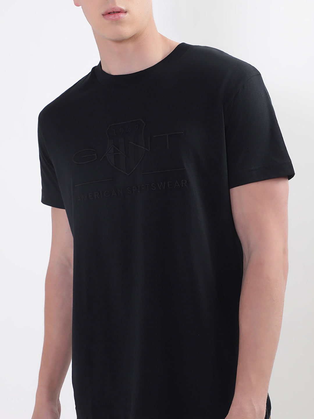 Gant Black Tonal Archive Shield Logo Regular Fit T-Shirt