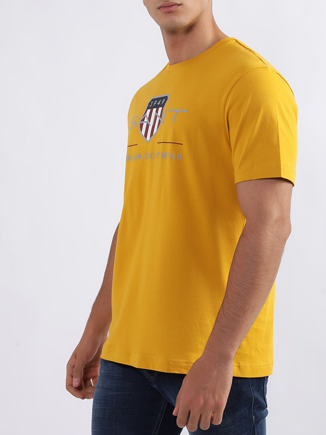 Gant Yellow Logo Regular Fit T-Shirt