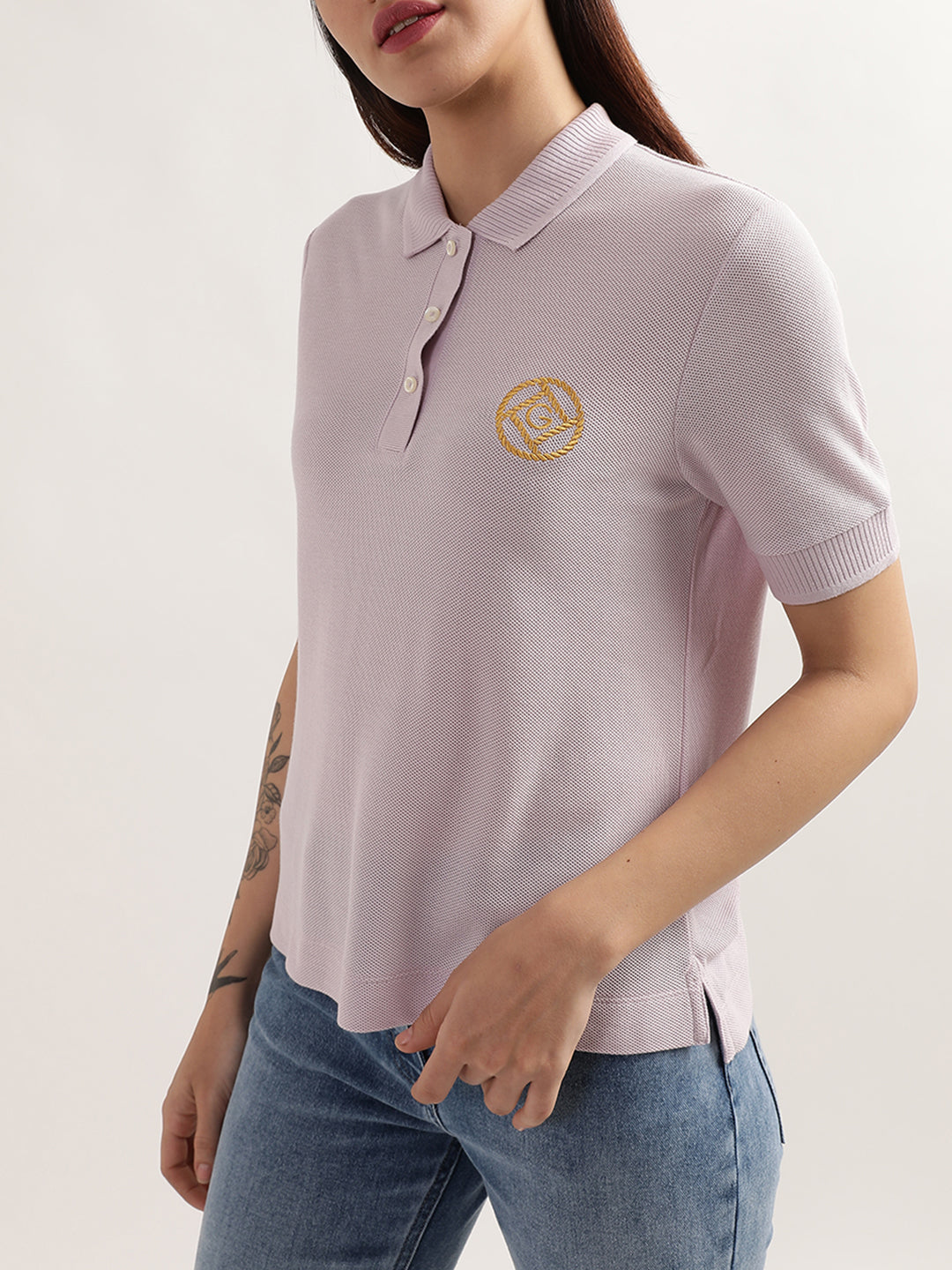 Gant Lilac Preppy Relaxed Fit Polo T-Shirt