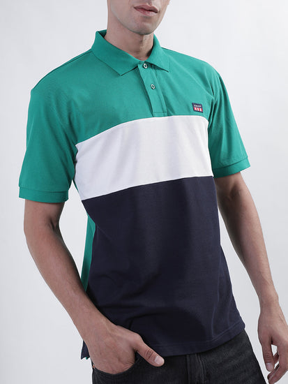 Gant Multi Block Pique Relaxed Fit Polo T-Shirt