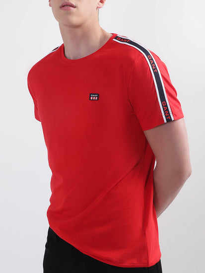 Gant Red Shoulder Tape Regular Fit T-Shirt